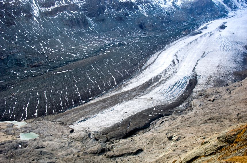 Le Pasterze, le plus grand glacier autrichien, photographié le 26 mars dernier
