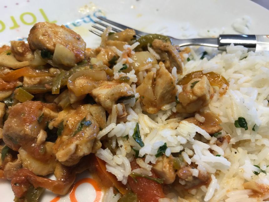 Poulet façon "Basquaise" au Riz