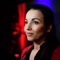 Sarah Ourahmoune, athlète olympique, boxeuse la plus médaillée le 23 janvier 2018 à l'Institut national du sport, du savoir-faire et de la performance (Insep) à Paris.