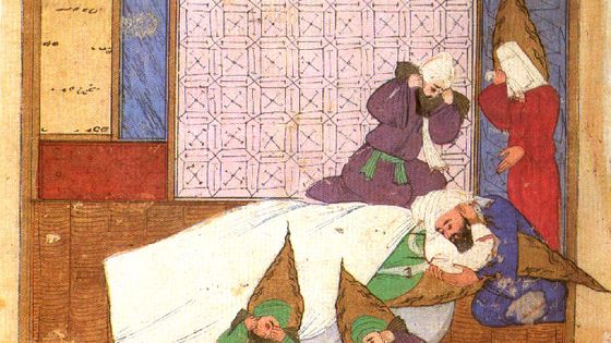 Mort de Mahomet, du Siyar-I Nabi, Istanbul, 1595.