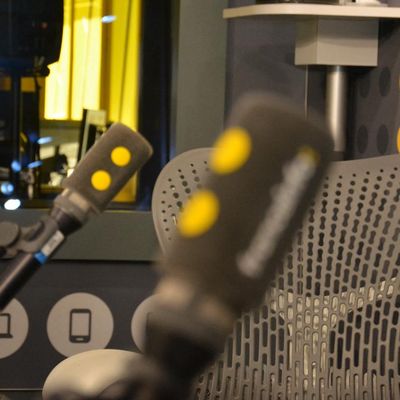 Le studio 421 de franceinfo à la Maison de la radio, le 13 décembre 2018.