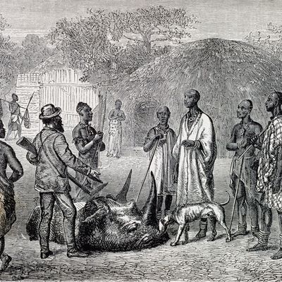 Scène de trocs et d'échanges
