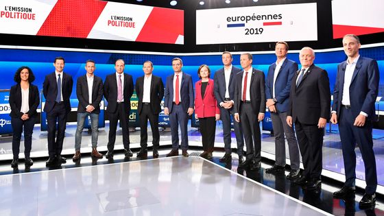 Débat radio-télévisé France 2/ France Inter en vue des élections européennes 2019 ©AFP - Bertrand Guay