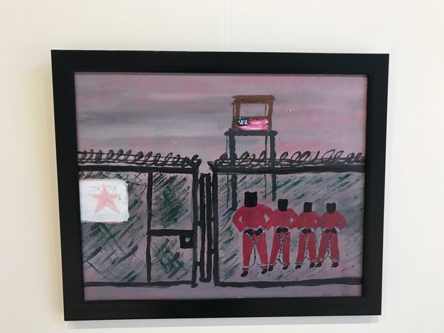 Un tableau peint par un pensionnaire du centre Mohamed Ben Nayef, ancien détenu de Guantanamo