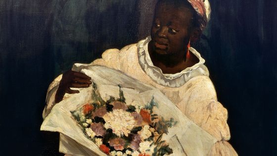 Olympia, (1863), Edouard Manet, l'un des tableaux de l'exposition "Le modèle noir de Géricault à Matisse" exposé au Musée d'Orsay. - DeAgostini/Getty Images