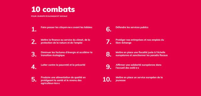 Les "combats" de la liste Parti socialiste-Place publique.