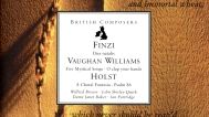 Vaughan-Williams Holst et Finzi : Oeuvres vocales