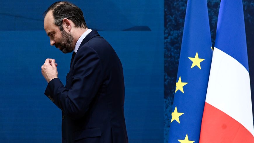 Edouard Philippe le 8 avril 2019, lors de la restitution des conclusions du "grand débat national" au Grand Palais