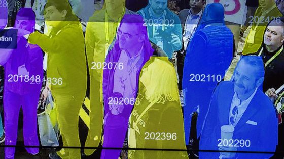 Démonstration à Las Vegas d'un logiciel de reconnaissance faciale faisait appel à de l'Intelligence Artificielle ©AFP - DAVID MCNEW / AFP
