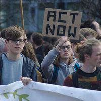 Manifestation de la jeunesse pour le climat à Bruxelles en février 2019