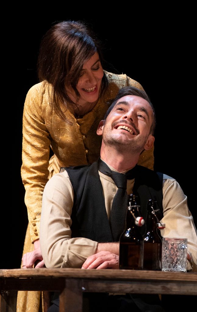 Anna Mouglalis et Xavier Legrand dans "Mademoiselle Julie" d'August Strindberg, mise en scène Julie Brochen, Théâtre de l'Atelier (2019)