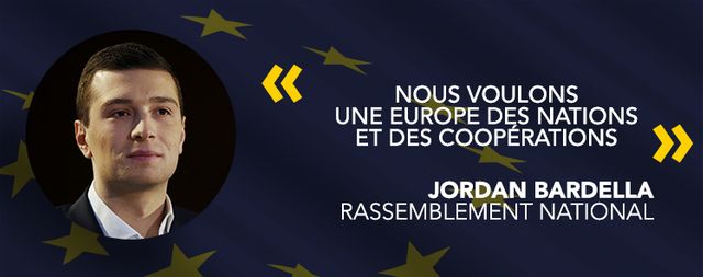 Jordan Bardella, tête de liste Rassemblement national