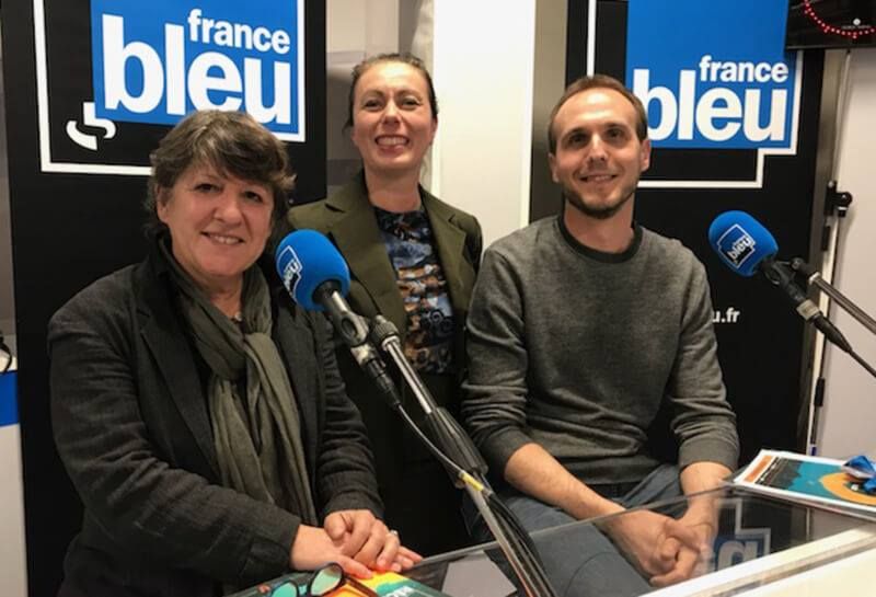 Martine Carpentier, directrice du Centre des Arts du Récit, Claude Nadeau et Bertrand Huguenot