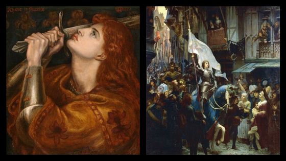 Portrait de Jeanne dArc et Jeanne d'Arc entre dans Orléans - Dante Gabriel Rossetti
