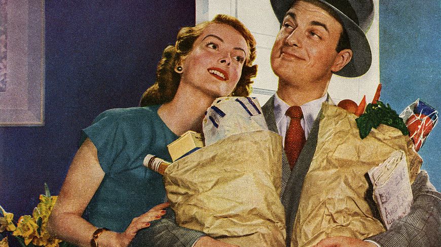Illustration du bonheur dans le couple datant de 1952.