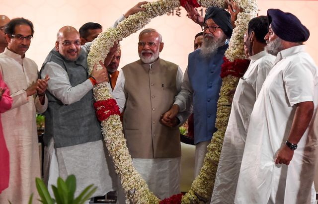 Modi attend sa victoire le 21 mai 2019 à New Delhi