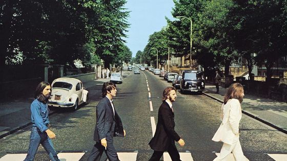Abbey road, dernier album des Beatles (1969) - Photo by Ian MacMillan / Apple records