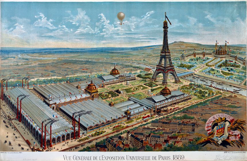 Vue générale de l'Exposition universelle de Paris en 1889.