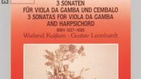 Sonates pour viole de gambe et clavecin de JS Bach par Wieland Kuijken & Gustav Leonhardt