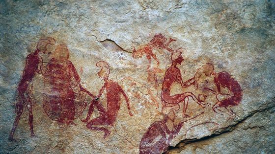 Fresques sur le site de Tadrart Acacus, dans le désert libyen ©Getty - DeAgostini
