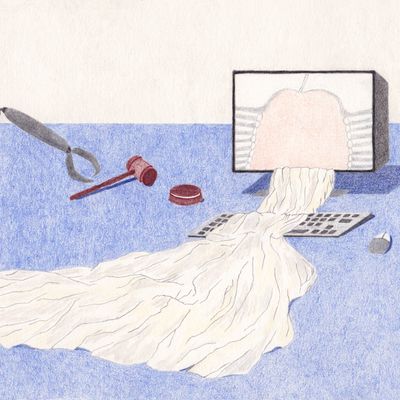 "Serons-nous bientôt jugés par des ordinateurs ?" Dessin d'Anaïs Lacombe