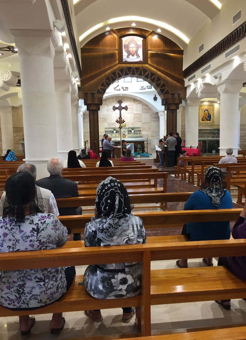 Irak : vêpres catholiques syriaques près de Qaraqosh (mai 2019)