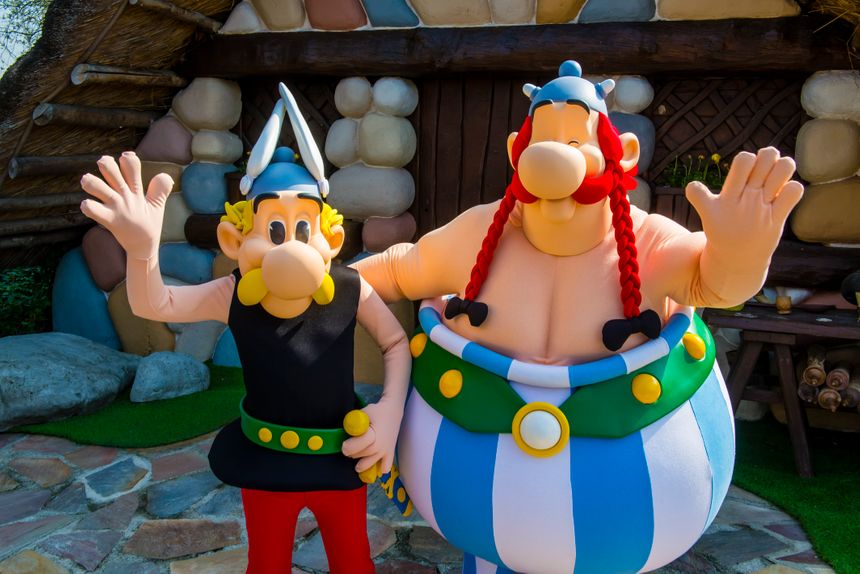Parc Astérix, les deux héros...