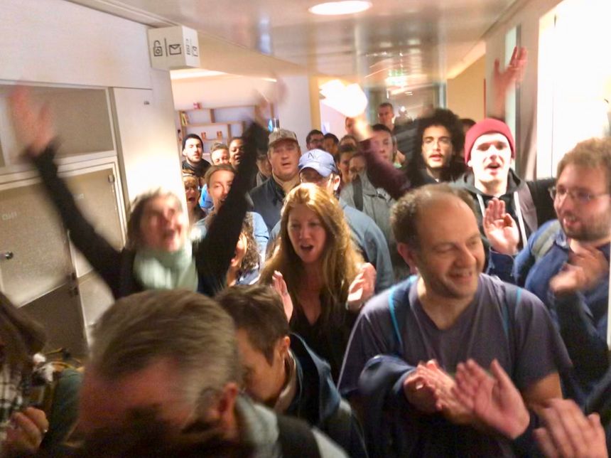 Action des Postiers du 92, mercredi 29 mai 2019.
