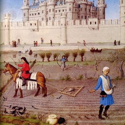 Les Très Riches Heures du duc de Berry, Octobre, Musée Condé, Chantilly (vers 1412 / 1416 et vers 1440)