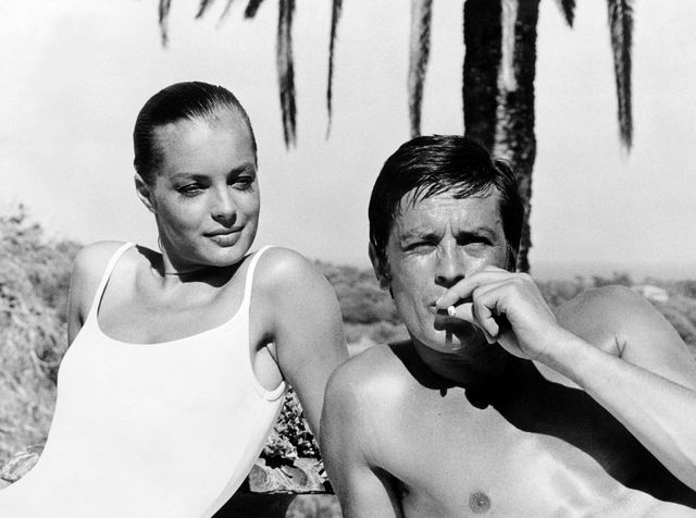 Septembre 1968 : Alain Delon et Romy Schneider pendant le tournage de "La Piscine"