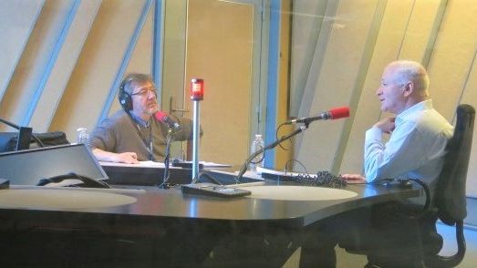 France Musique, studio 152... Arnaud Merlin, producteur & George Benjamin, compositeur, pianiste et chef d'orchestre