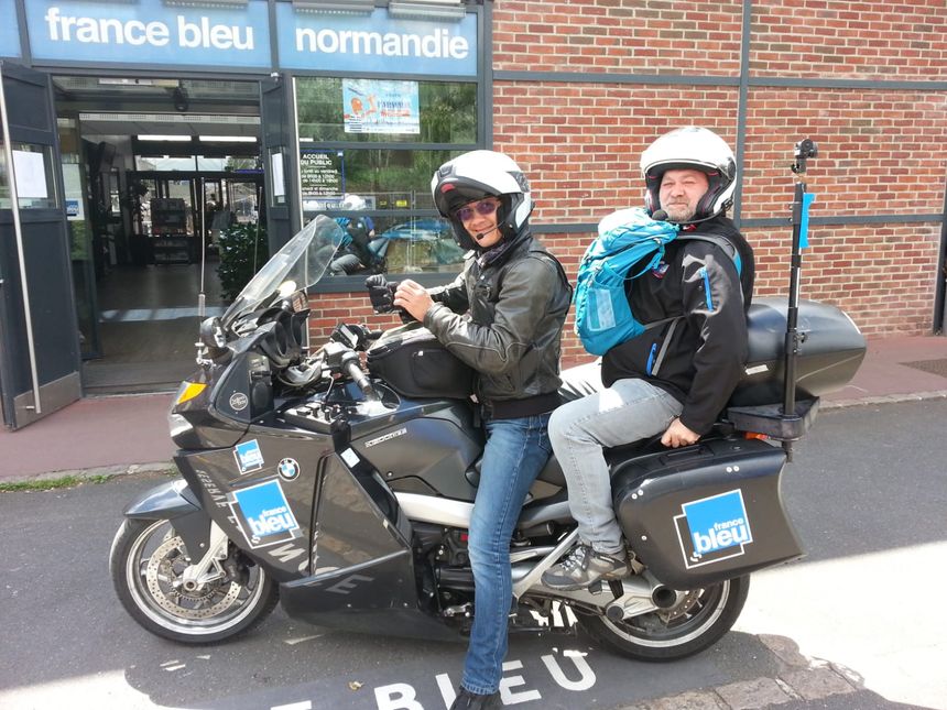 Emmanuel Gouache et son pilote Raymond Albouy.