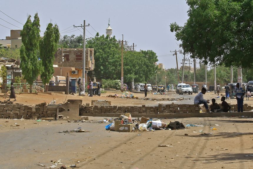 Le lieu du sit-in à Khartoum