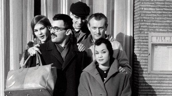 Jimmy Giuffre 3 on 1961 European tour with Carla Bley (left) and Juanita Giuffre (front)