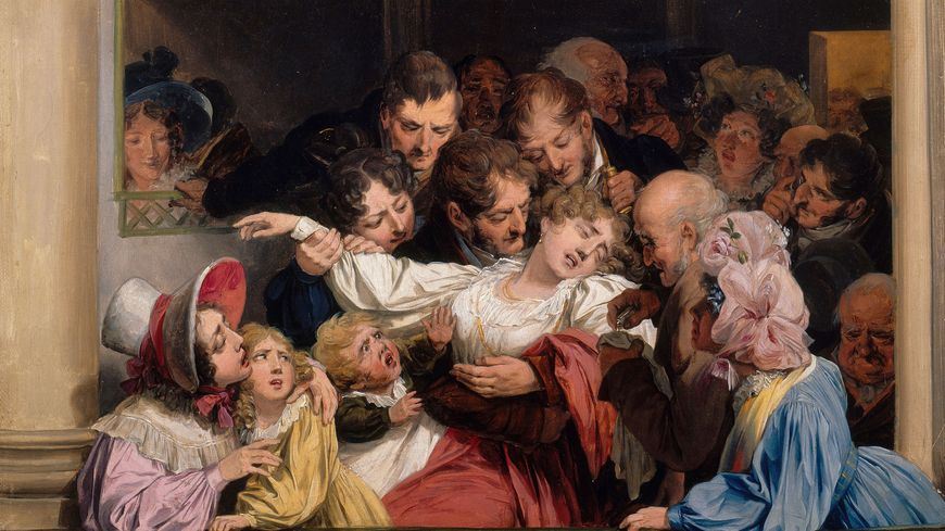 Louis-Léopold Boilly, L’Effet du mélodrame, vers 1830, huile sur toile, Versailles, musée Lambinet