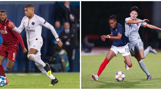 G. Wijnaldum (Liverpool FC), K. Mbappe (PSG), UEFA Champions League group C match Paris St Germain contre Liverpool FC, Parc des Princes, Nov 28 2018 Paris/ S. Wang (Chine ) et E. Laurent (France during), match amical, France-Chine, 31 Mai 2019 - VI Images via Getty Images/C. Steenkeste/Getty Images