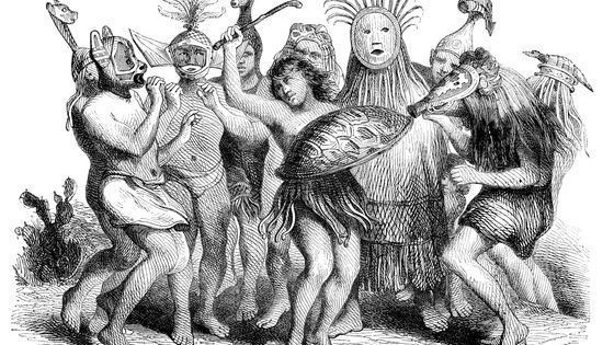 Indigènes de la province de Para au Brésil danse avec des masques ©Getty