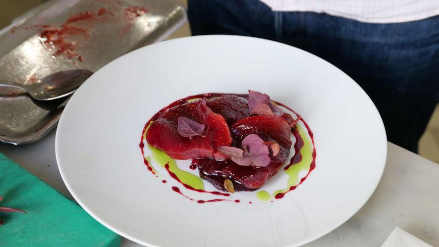 Carpaccio de thon et betteraves « thon sur ton »