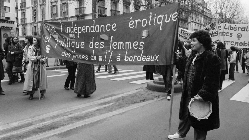 Manifestation du MLF à Paris, le 8 mars 1980