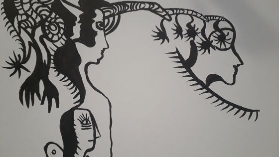 Une illustration inédite (encre) de France Jolly - France Jolly