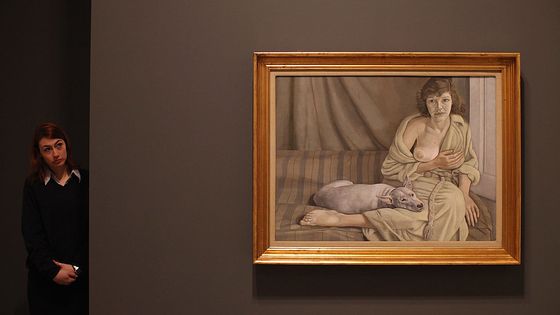 "Fille avec un chien blanc" de Lucien Freud ©Getty - Oli Scarff
