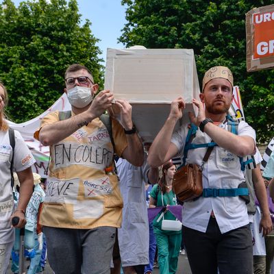 Manifestations de personnels des urgences hospitalières le 6 juin 2019 à Paris
