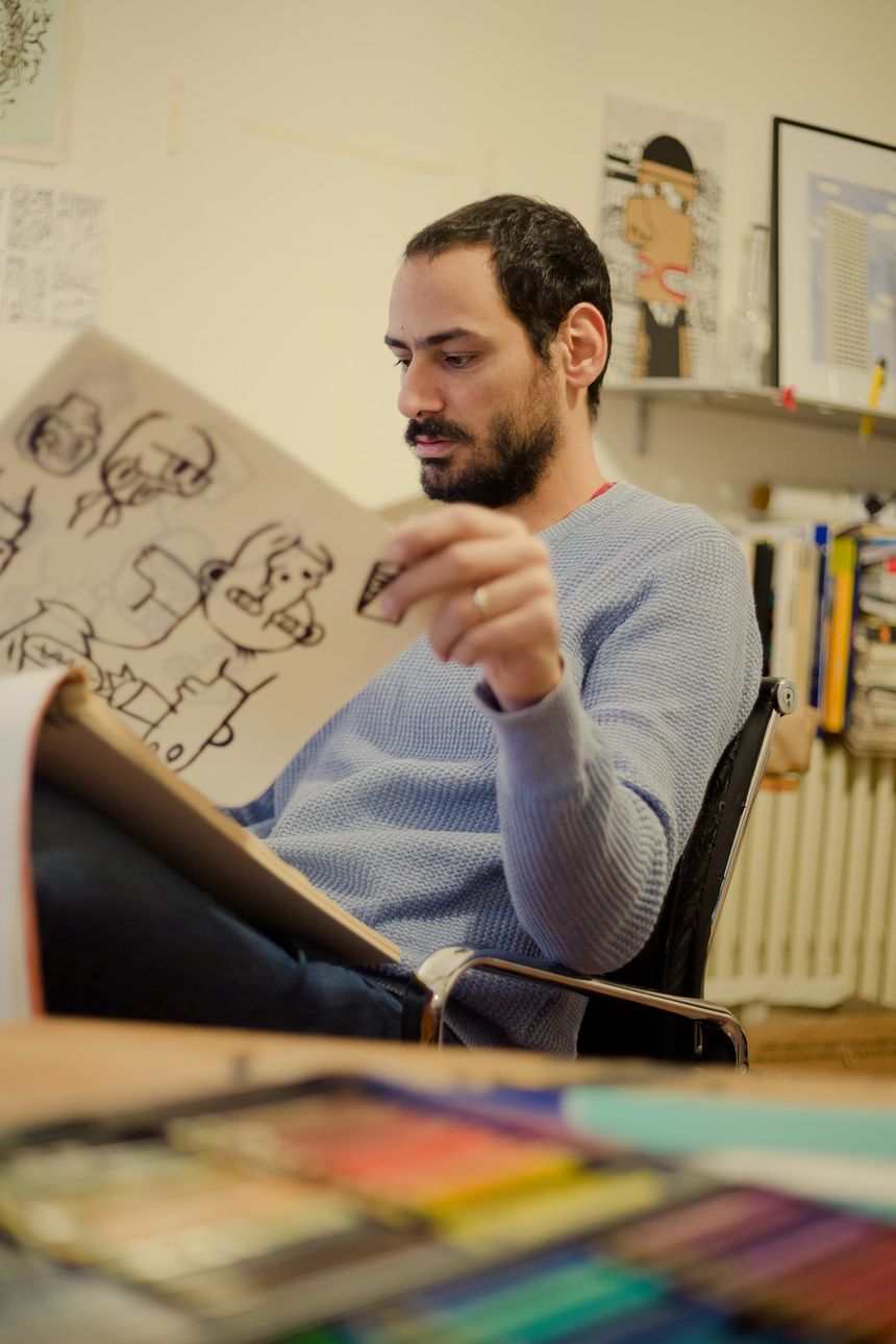 Mazen Kerbaj auteur de "Politique", (Actes Sud)
