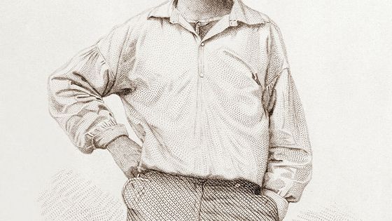 Gravure de Samuel Hollyer d'après un daguerrotype de Gabriel Harrison pour la première édition de Feuilles d'herbe (1855) - Samuel Hollyer