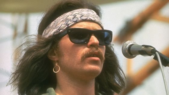 Country Joe McDonald chanteur américain de rock et co leader du groupe Country Joe and the Fish à Woodstock. ©Getty - Jason Laure/Woodfin Camp/Woodfin Camp/The LIFE Images Collection