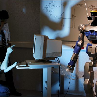 On May 23Rd, 2006 - In Toulouse, France - Here, Humanoid Robot Hpr-2 Arrived At The Laas-Cnrs In Toulouse, May 2006 - Acquired By The Cnrs Within The Framework Of The French-Japanese Jrl International Laboratory,
