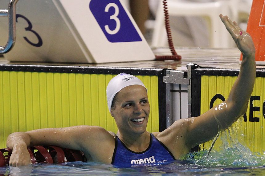 Laure Manaudou à Rio de Janeiro en avril 2012
