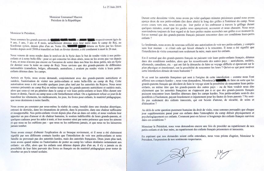 De retour en France, monsieur et madame Lopez ont écrit leur désespoir dans une lettre adressée à Emmanuel Macron