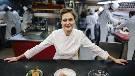 La cheffe Jessica Préalpato le 5 juin 2019 ©AFP - Lucas Barioulet / Olga Nedbaeva