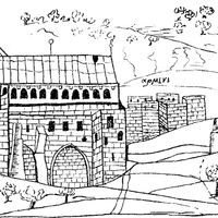 Béthléem, dessin de Vassili Barski (1701-1747)
